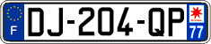 French license plate, SIV (ordinary)
