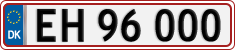 License plate of Denmark, Regular plates