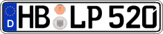 German license plate, Regular plates