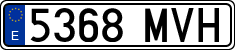 License plates of Spain, Ordinary (2000)