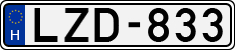license plates of Hungary, Cars (1990)