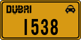 License plate of the UAE, Dubai, Taxi