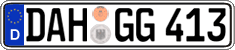 German license plate, Regular plates