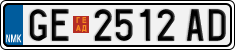 License plate of North Macedonia, Regular plates (2012)