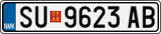 License plate of North Macedonia, Regular plates (2012)