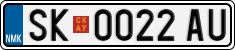 License plate of North Macedonia, Regular plates (2012)