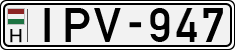 license plates of Hungary, Cars (1990)