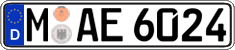 German license plate, Regular plates