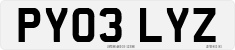 License plate of the United Kingdom, 2001 year system