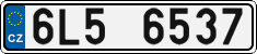 License plate of the Czech Republic, Cars (2001)