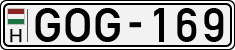 license plates of Hungary, Cars (1990)