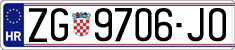 License plate of Croatia, Regular plates