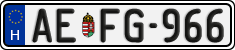 license plates of Hungary, Regular plates (2022)