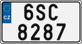 License plate of the Czech Republic, Cars (2001)