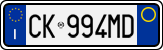 License plate of Italy, Cars (1994 year series)