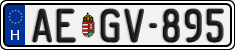 license plates of Hungary, Regular plates (2022)