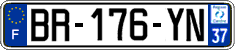 French license plate, SIV (ordinary)