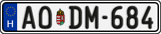 license plates of Hungary, Regular plates (2022)