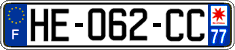 French license plate, SIV (ordinary)
