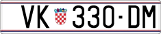 License plate of Croatia, Regular plates