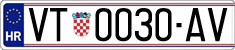 License plate of Croatia, Regular plates