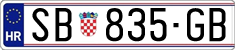 License plate of Croatia, Regular plates