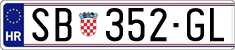 License plate of Croatia, Regular plates