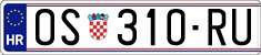 License plate of Croatia, Regular plates