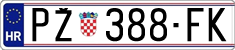 License plate of Croatia, Regular plates