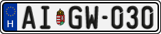 license plates of Hungary, Regular plates (2022)