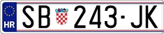 License plate of Croatia, Regular plates