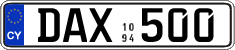 License plate of Cyprus, Regular plates