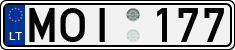 License plate of Lithuania, Cars