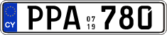License plate of Cyprus, Regular plates