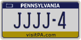 Pennsylvania, Vanity Plates