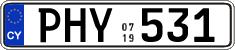 License plate of Cyprus, Regular plates