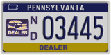 Pennsylvania, Dealer (N/D 12345 | P/R 12345)