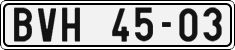 License plate of the Czech Republic, Cars (1960)
