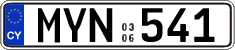 License plate of Cyprus, Regular plates