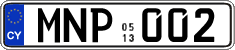 License plate of Cyprus, Regular plates