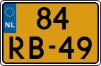 License plate of the Netherlands, Commercial Vehicles (1951-1994 system)