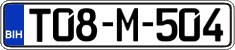 License plate of Bosnia and Herzegovina, Regular plates