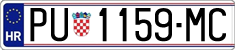License plate of Croatia, Regular plates