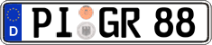 German license plate, Regular plates