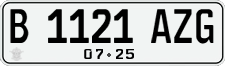 License plate of Indonesia, Regular plates