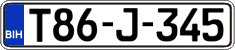 License plate of Bosnia and Herzegovina, Regular plates