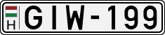 license plates of Hungary, Cars (1990)