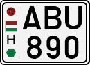 license plates of Hungary, Cars (1990)