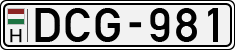 license plates of Hungary, Cars (1990)