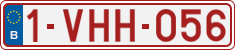 License plate of Belgium, Regular plates (2010)